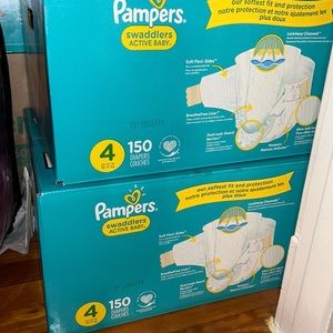 Pampers swaddlers. Size 4